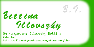 bettina illovszky business card